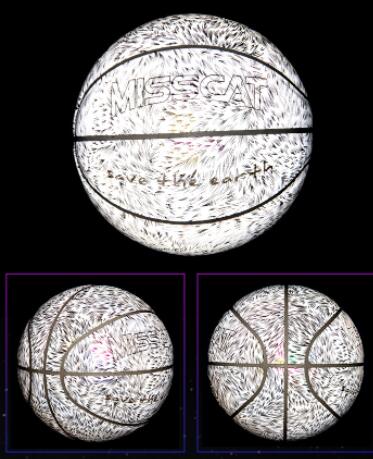 Sarah Express Luminous Glow in the Dark Basketball for Night Games - Official Size 7 Coniferous white reflective