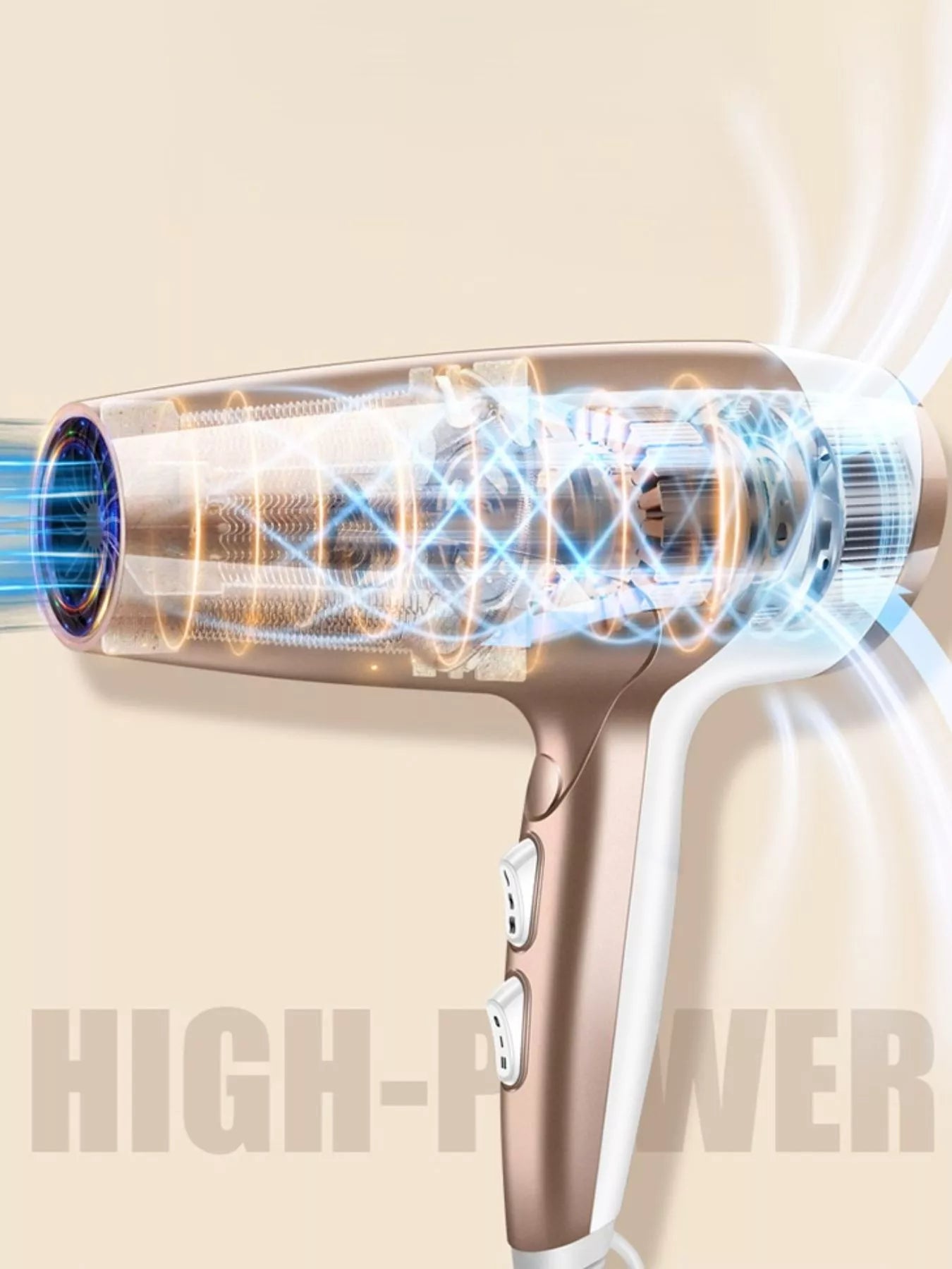 Sarah Express Professional Ionic Hair Dryer - High Power Constant Temperature Blow Dryer for Fast Drying