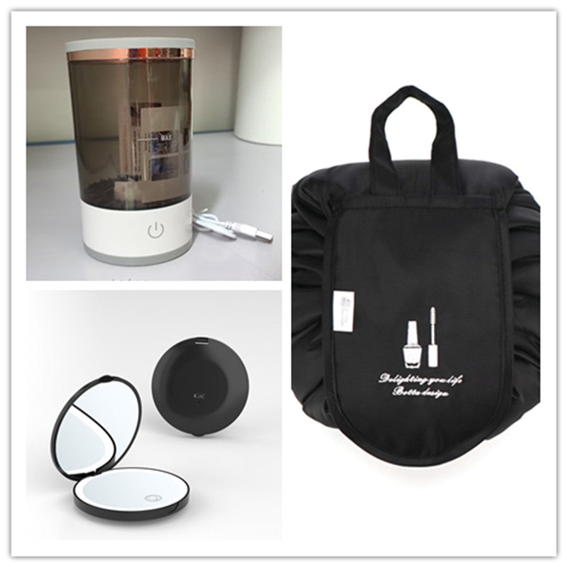 Sarah Express Women's Electric Makeup Brush Cleaner Machine - USB Rechargeable Portable Cosmetic Brush Cleaning Tool Set2 USB