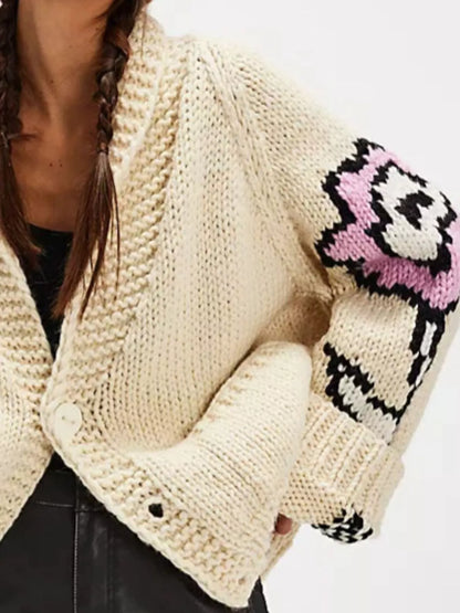 Sarah Express Women's Button Up Long Sleeve Cardigan