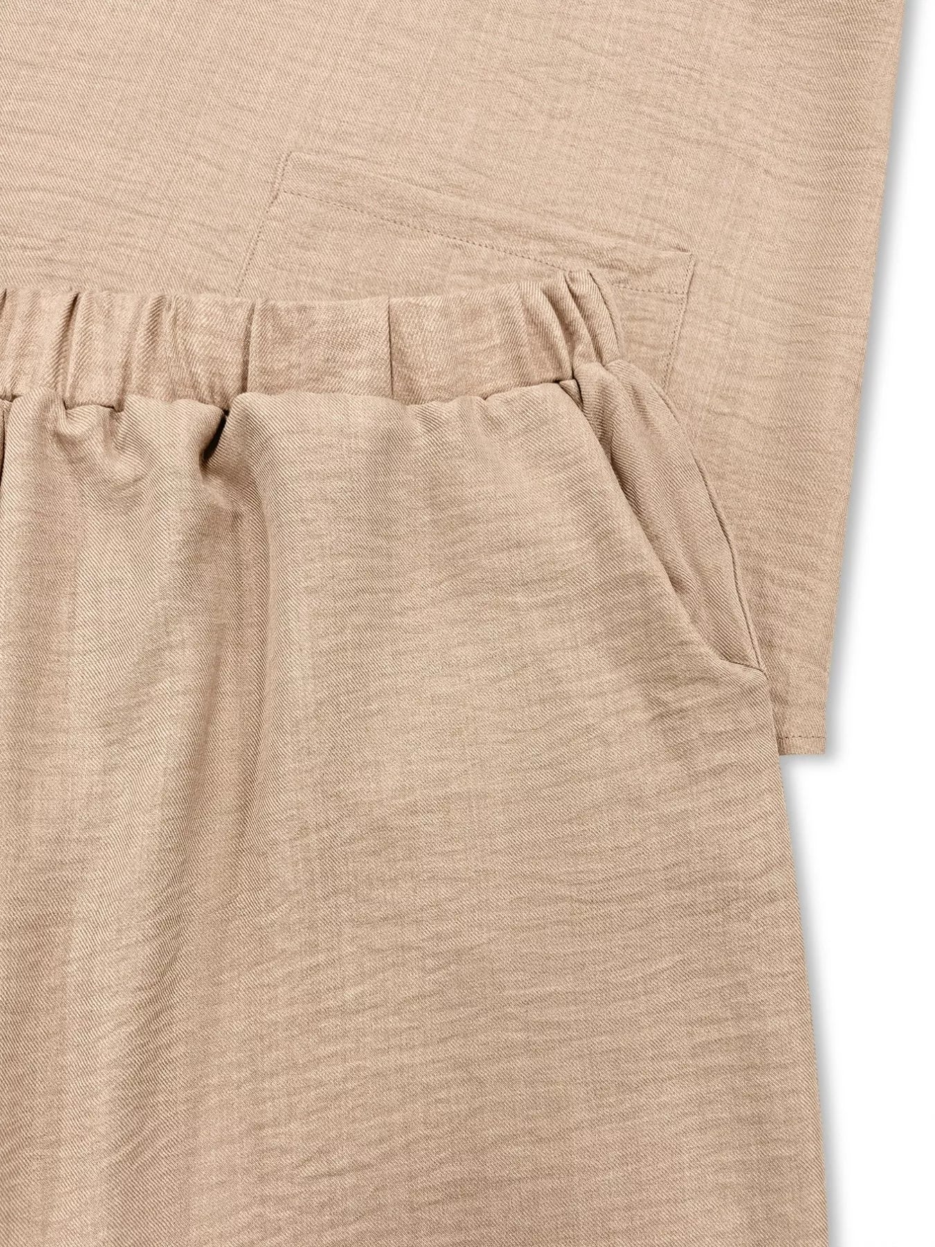 Sarah Express Women's Plus Size V-Neck Long Sleeve Top and Pants Set