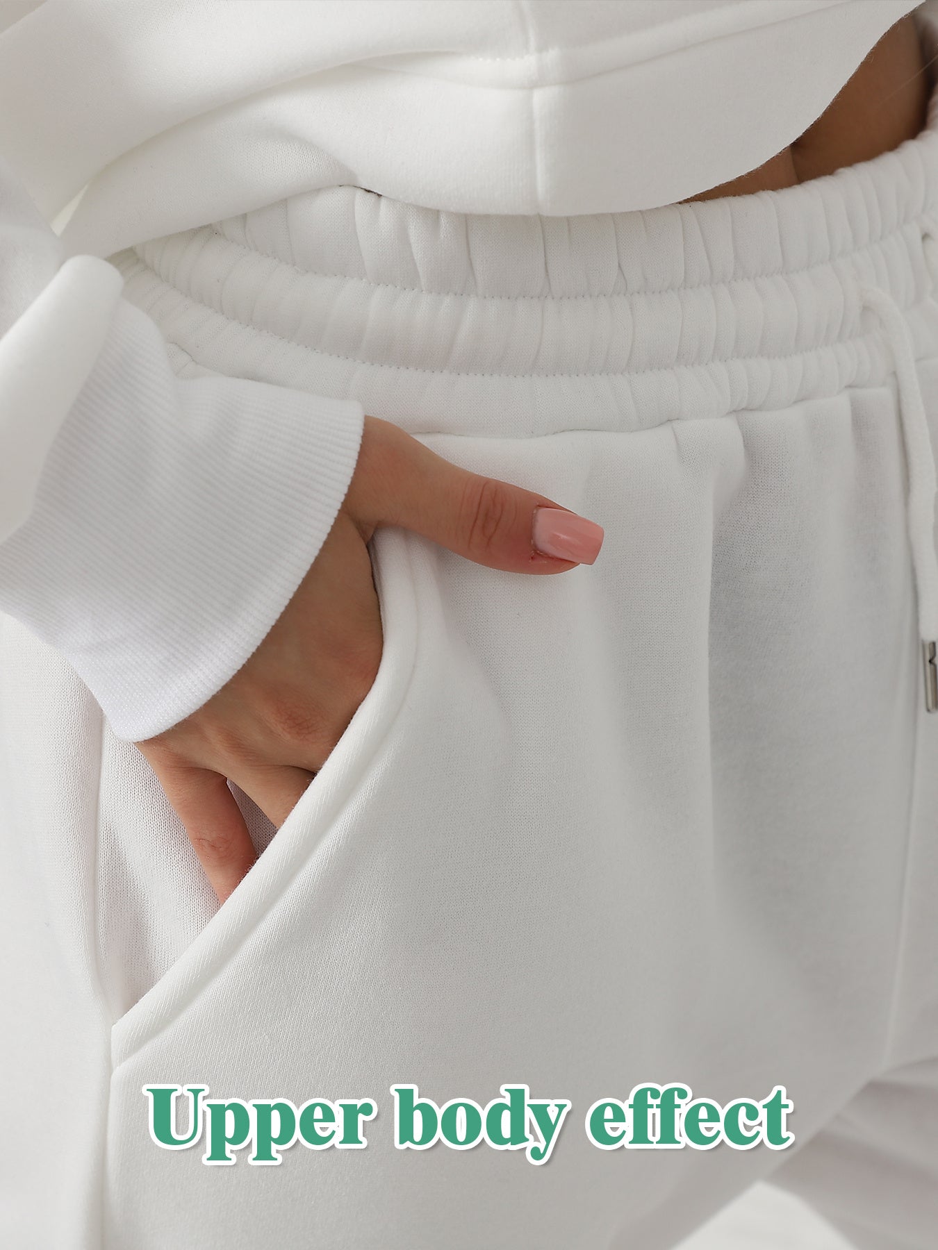 Sarah Express Women's Solid Color Sweatshirt Pants Set - Long Sleeve Casual Loungewear Two-Piece