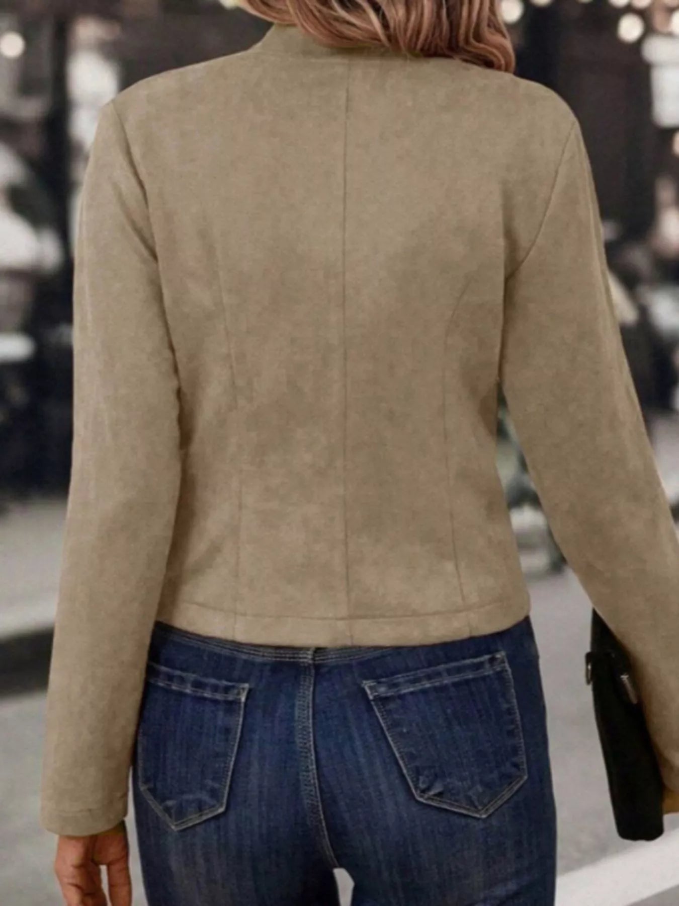 Sarah Express Women's Open Front Cropped Jacket