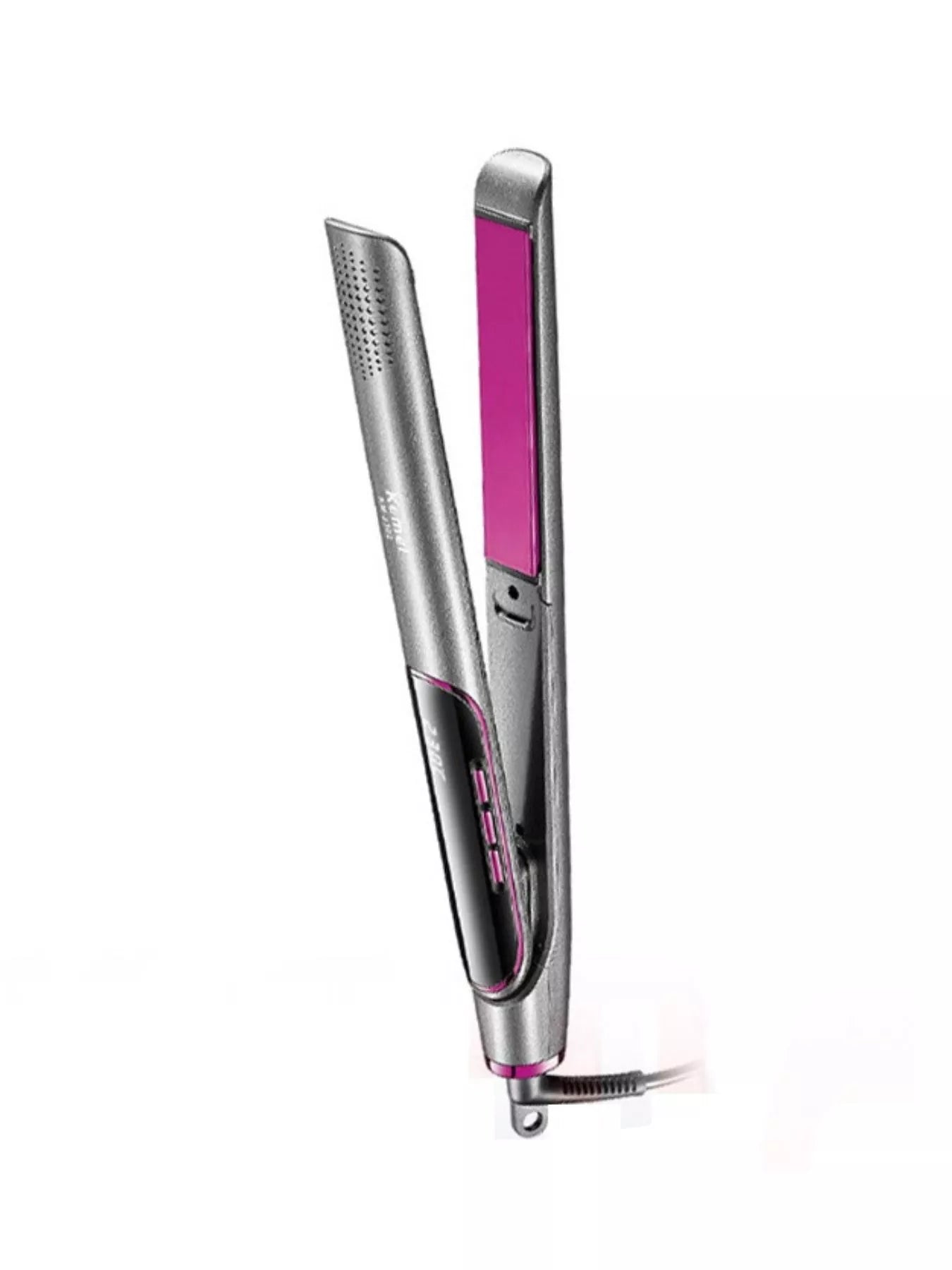 Sarah Express Adjustable Temperature Hair Straightener - Multi-Speed Ionic Styling Tool Grey European plug