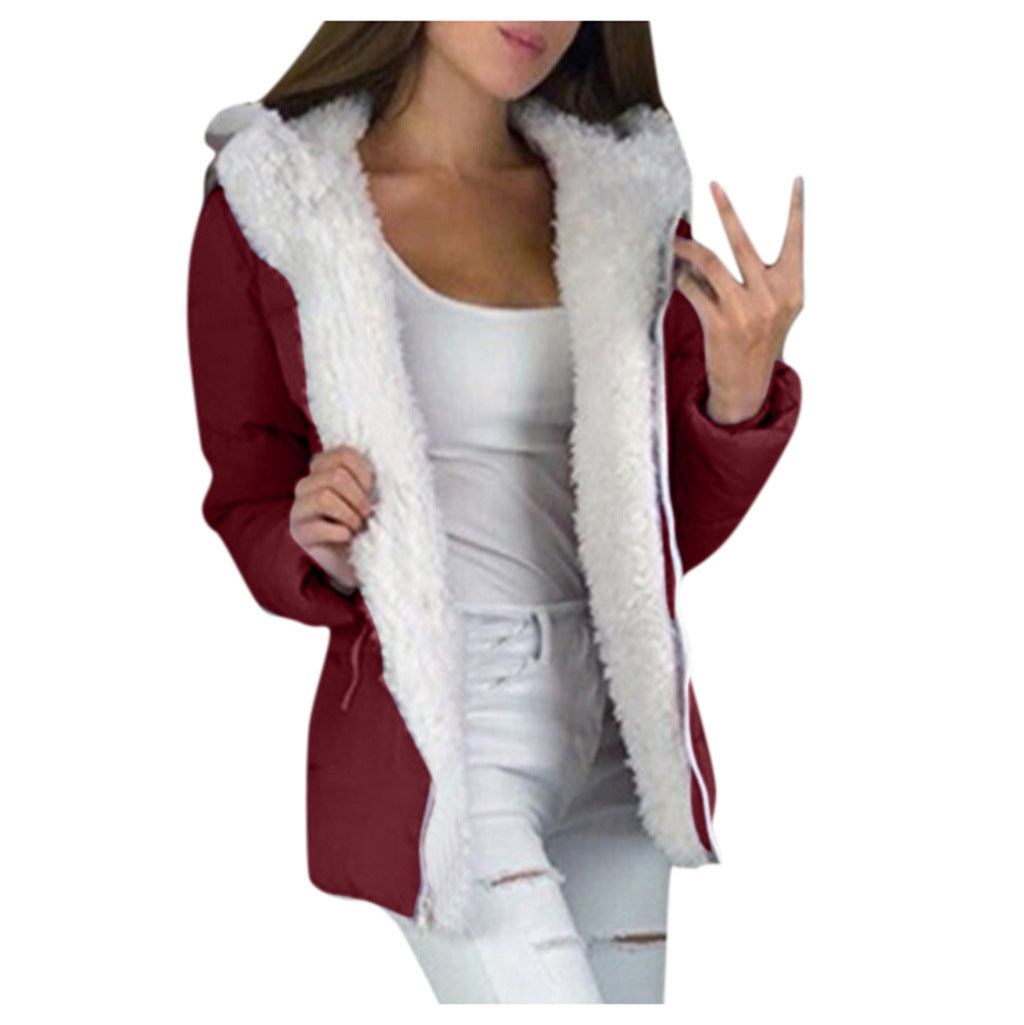 Sarah Express Fleece Lined Hooded Cotton Padded Jacket