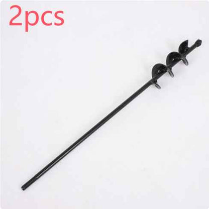 Sarah Express Garden Auger Drill Bit for Planting - Steel Earth Auger Spiral Hole Digger Tool 4X45 2pcs