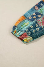 Sarah Express Women's Floral Checkered V-Neck Dress