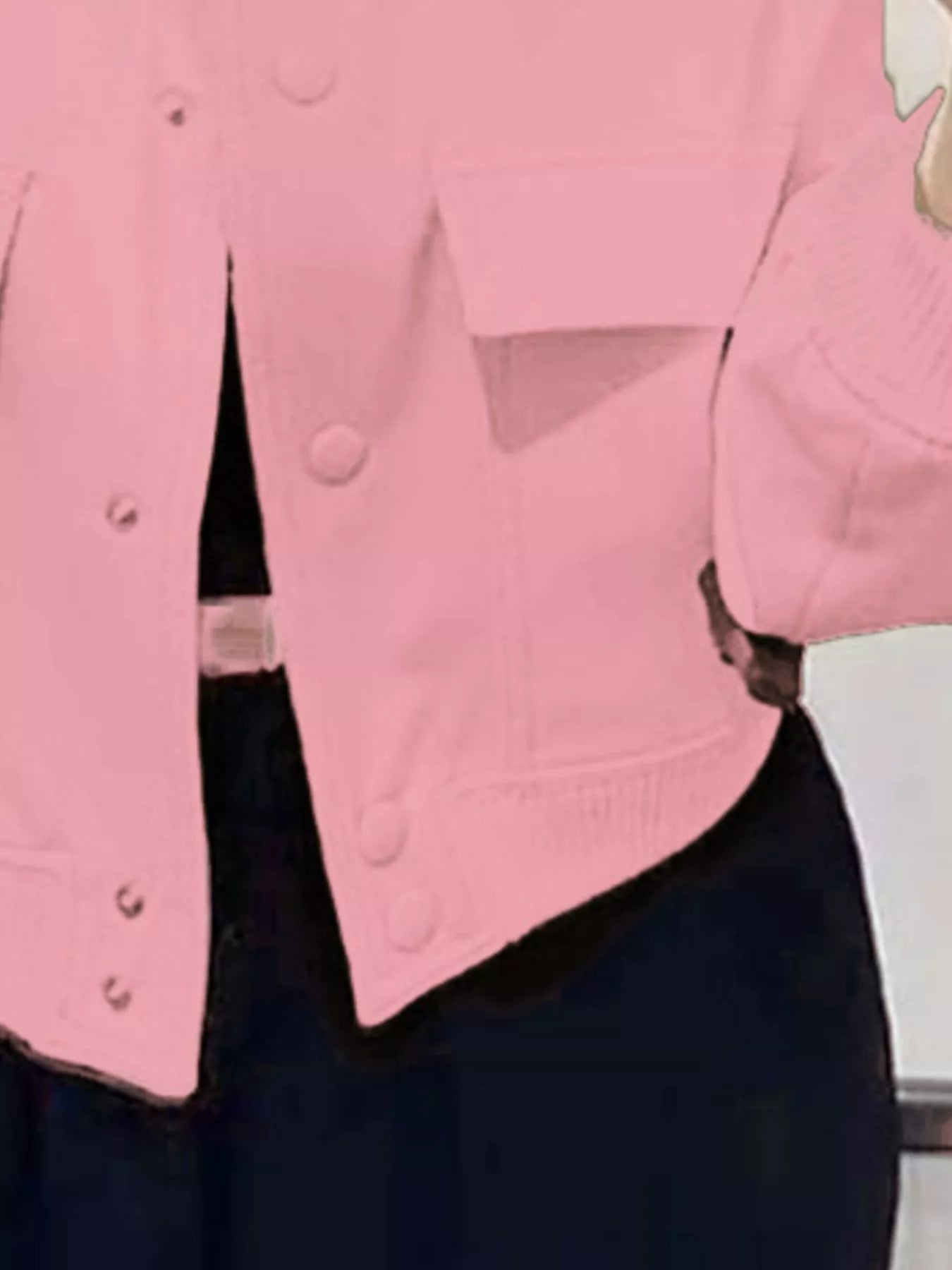 Sarah Express Women's Snap Down Long Sleeve Jacket Plus Size