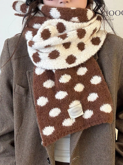 Sarah Express Women's Polka Dot Knitted Scarf