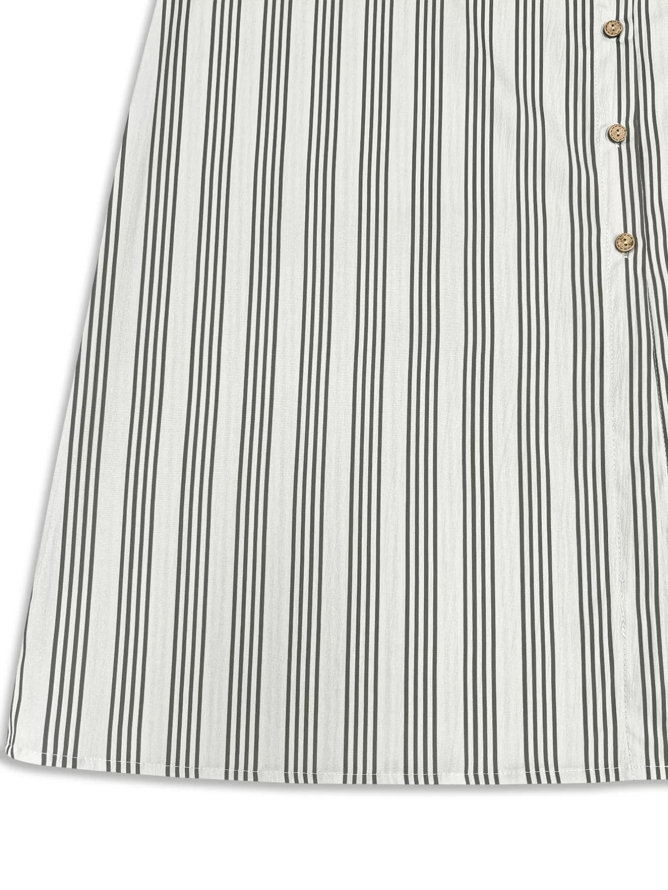 Sarah Express Women's Plus Size Striped Button Front Midi Dress