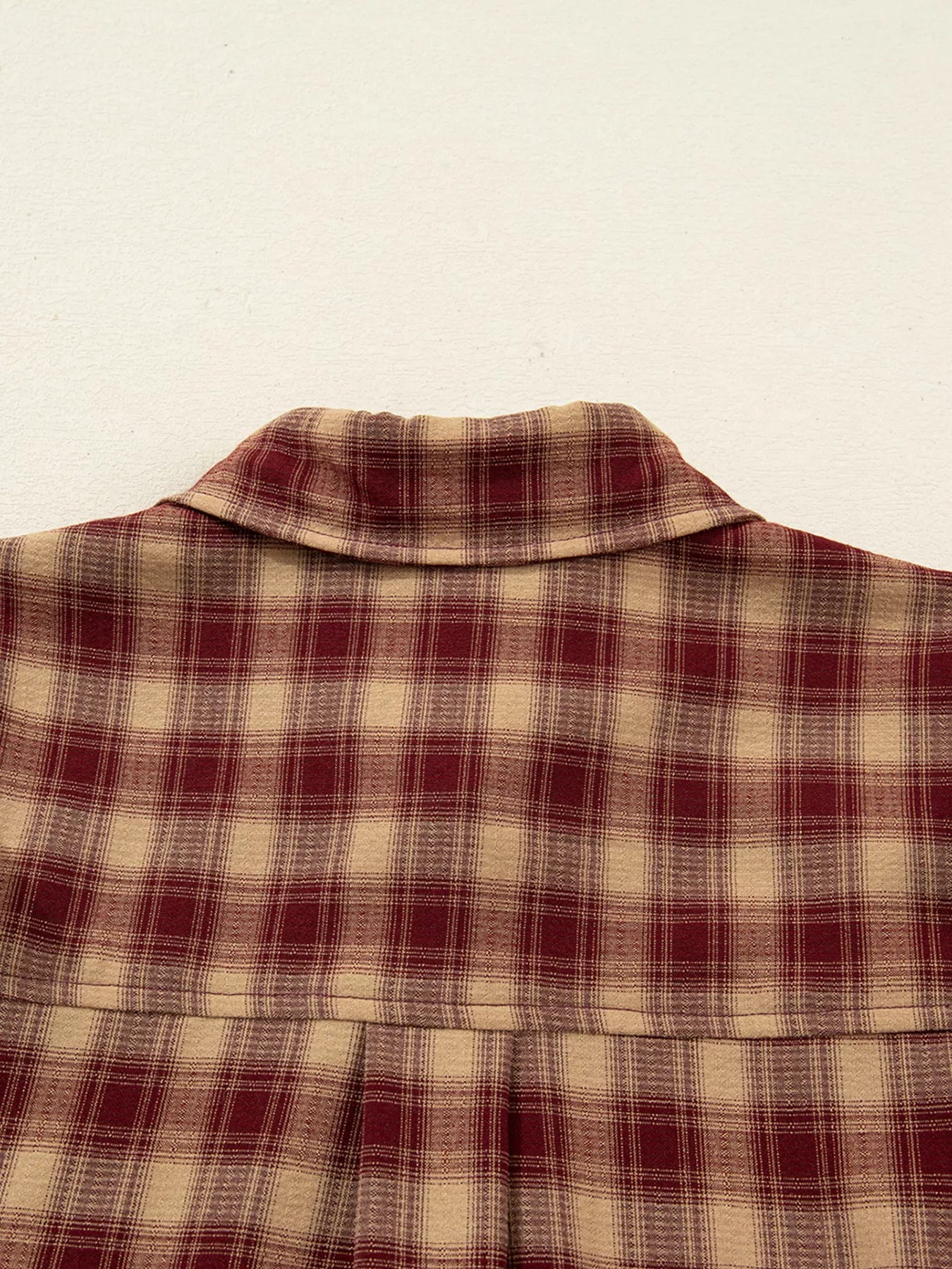 Sarah Express Women's Plaid Print Ruffled Mini Shirt Dress - Long Sleeve Button Front Patchwork Hem