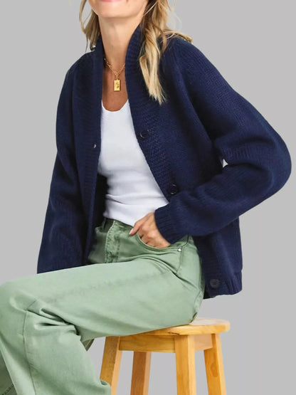 Trendsi Women's USA Flag Chunky Knit Button-Down Cardigan