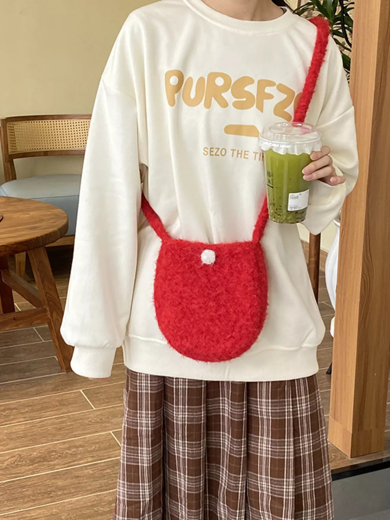 Sarah Express Women's Lightweight Fluffy Crossbody Bag