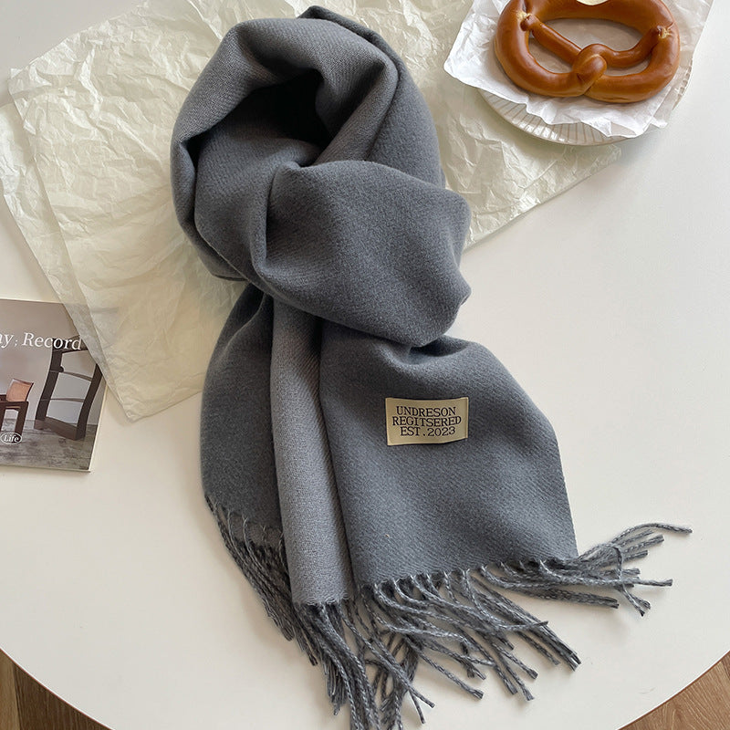 Sarah Express Women's Double-Sided Cashmere-Feel Scarf Winter Warm Oversized Wrap Fall Winter Casual