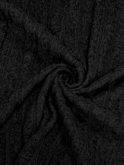 Sarah Express Women's Ribbed Knit V-Neck Maxi Dress - Button Front Long Dress