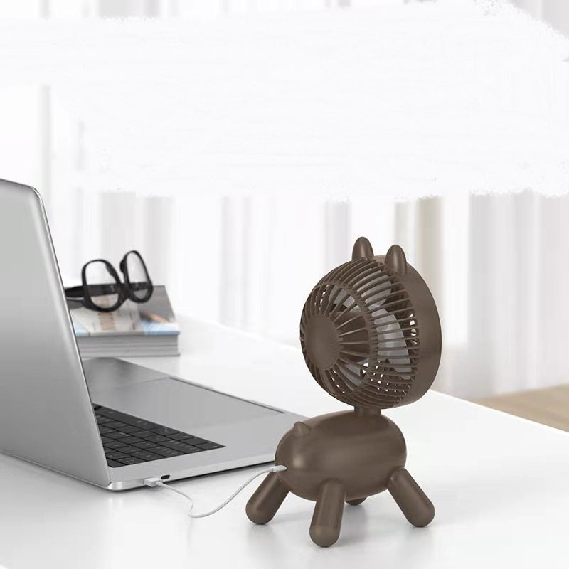 Portable USB Desktop Fan - Rechargeable Mini Cooling Fan with Adjustable Head