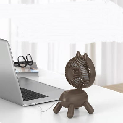 Portable USB Desktop Fan - Rechargeable Mini Cooling Fan with Adjustable Head