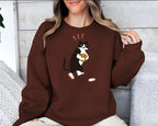 Sarah Express Women's Solid Color Graphic Print Hoodie Long Sleeve Casual Fall Winter Sweatshirt