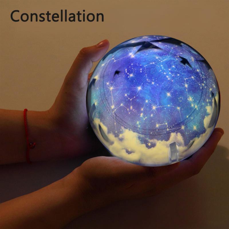 Galaxy Star Projector Night Light - LED Planet Universe Lamp with 5 Film Patterns for Kids Room Bedroom Decor