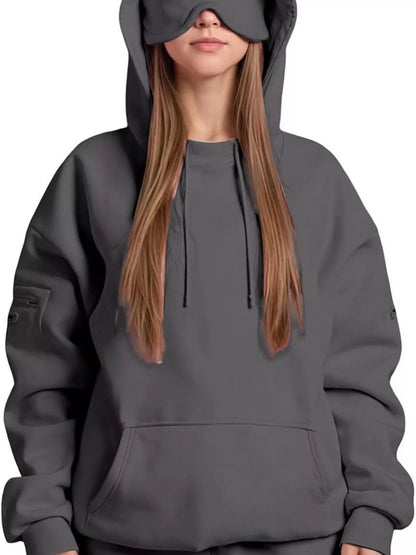 Sarah Express Women's Oversized Kangaroo Pocket Long Sleeve Hoodie