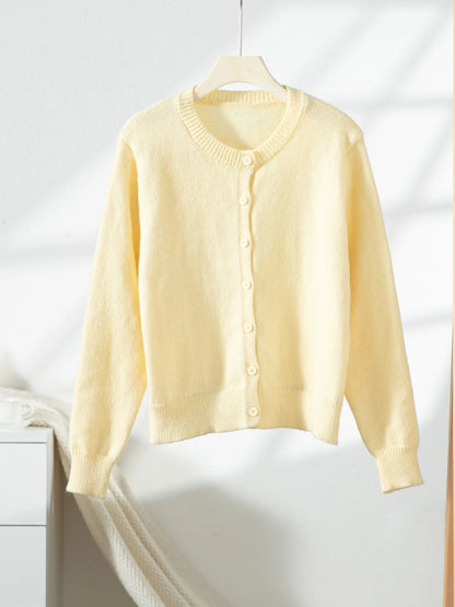 Sarah Express Women's Button-Up Long Sleeve Knit Cardigan