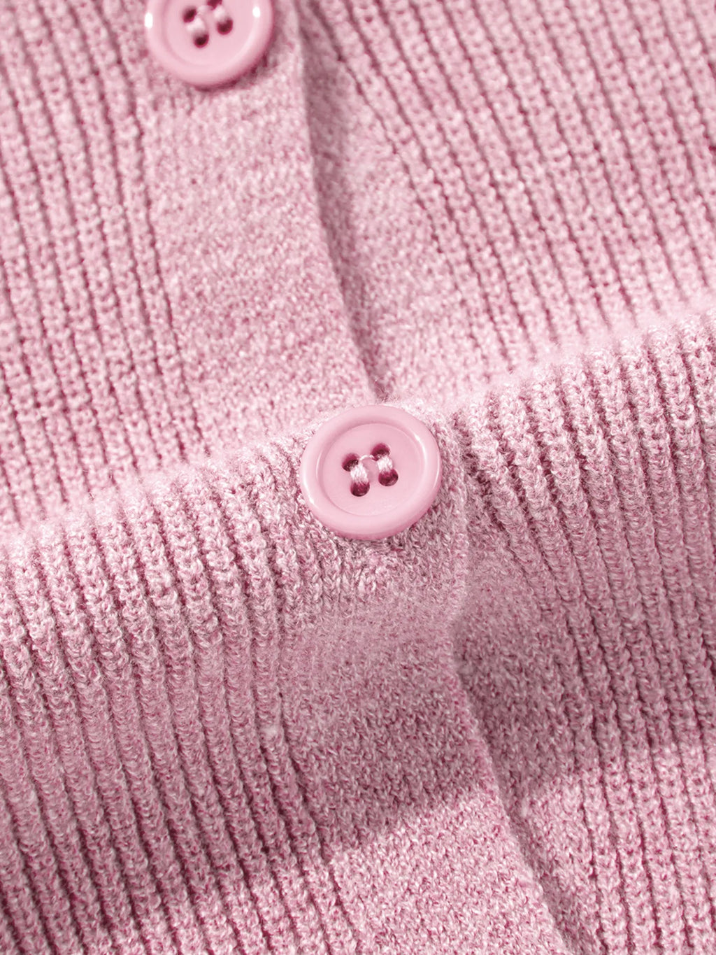 Sarah Express Women's Ribbed Knit Button Front V Neck Cardigan