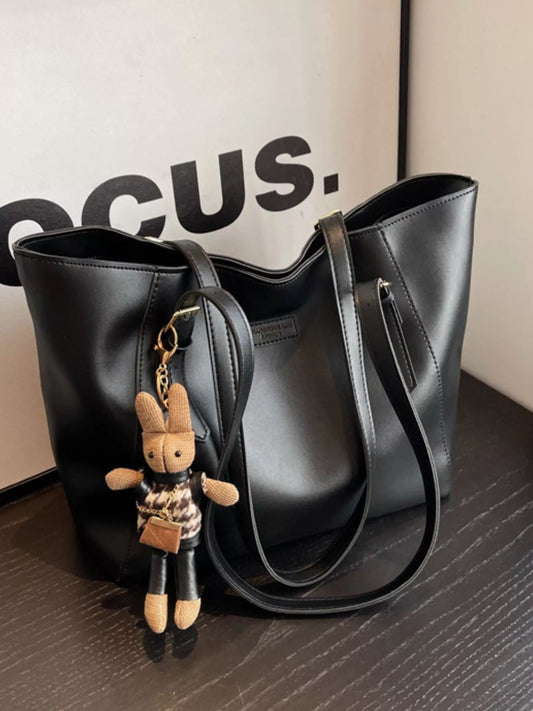 Sarah Express Women's PU Leather Tote Bag Black ONESIZE