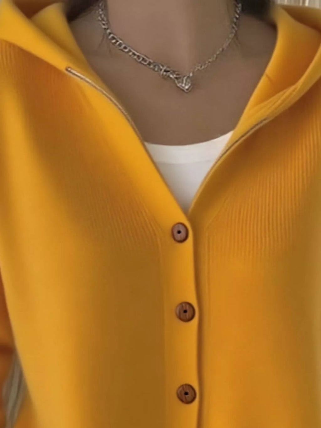 Sarah Express Women's Hooded Button-Front Soft Knit Cardigan Plus Size