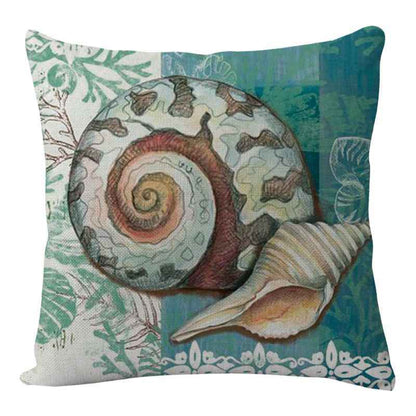 Sarah Express Sea Turtle Cushion Cover 45x45cm - Decorative Throw Pillow Case for Sofa Couch Bedroom Living Room B shell 45x45cm