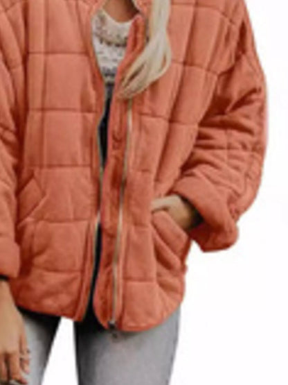 Sarah Express Women's Quilted Zip Up Jacket