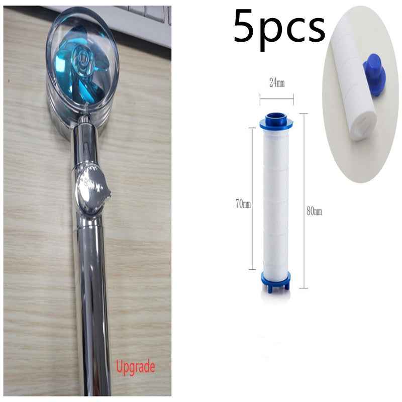 Sarah Express Turbo Propeller Shower Head - 360° High Pressure Water Saving Rainfall Showerhead Set2