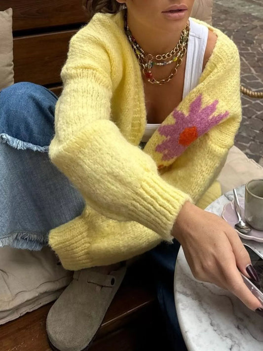 Sarah Express Women's Button Up Dropped Shoulder Cardigan