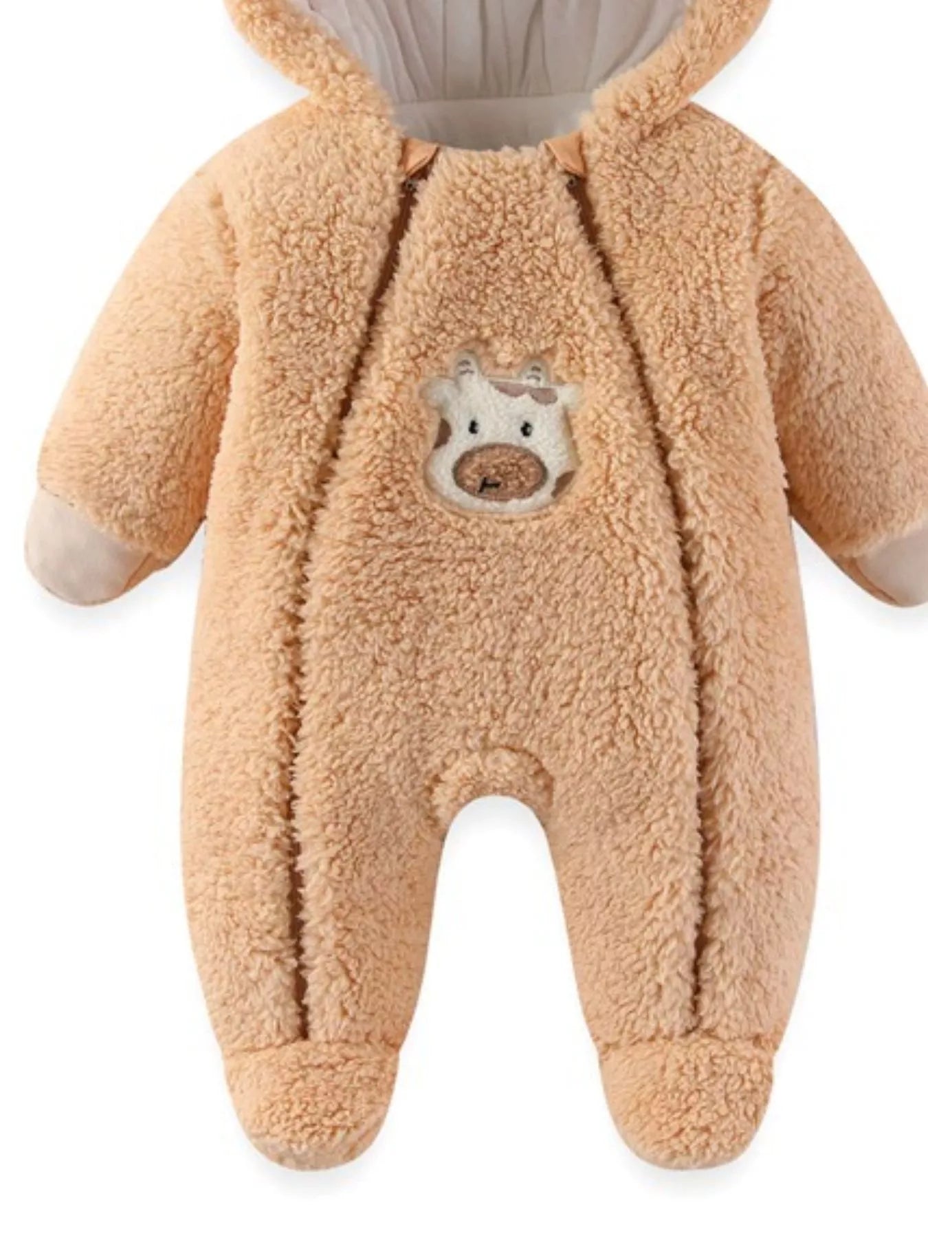 Sarah Express Women's Bunny Hooded Fleece One-Piece Pajamas - Cozy Loungewear