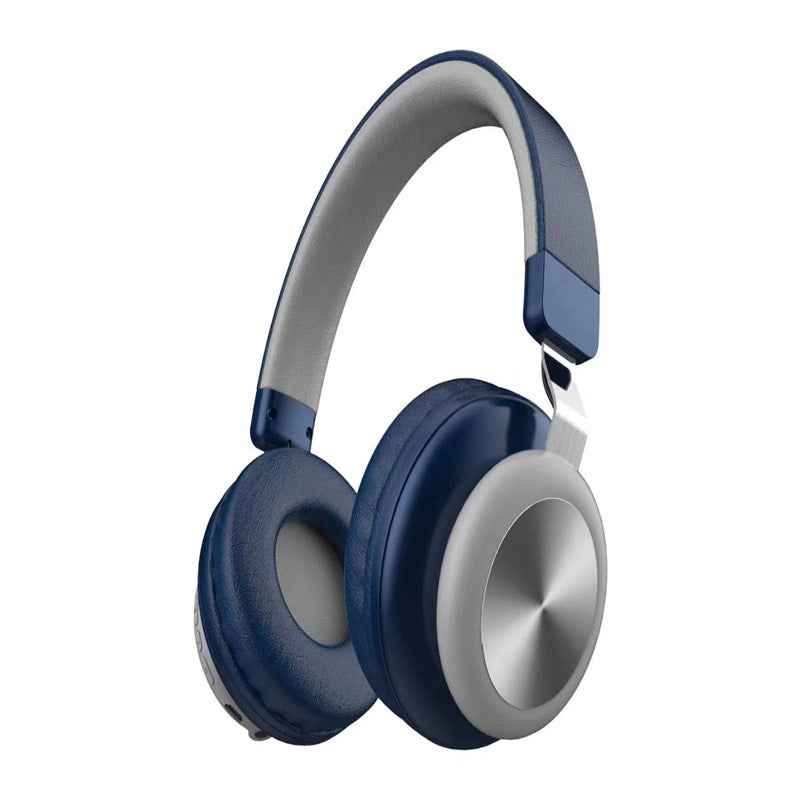 Sarah Express Wireless Bluetooth Gaming Headset with FM Radio & Memory Card Support - Over-Ear Headphones Blue USB