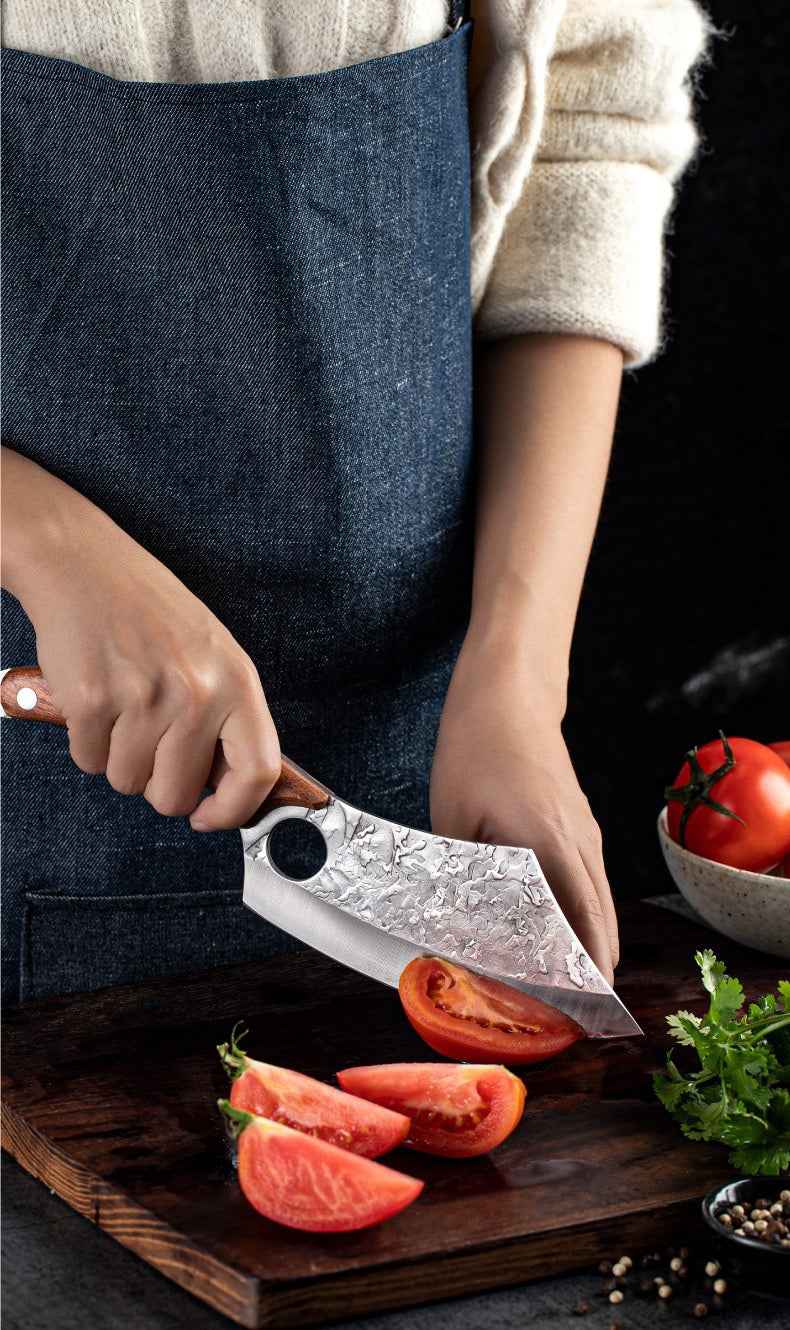 Sarah Express Premium Forged Kitchen Knife - 4CR13MOV Molybdenum Vanadium Steel Chef Knife with Rosewood Handle