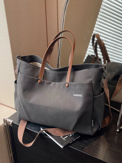 Sarah Express Women's Canvas Tote Crossbody Bag - Large Capacity Shoulder Handbag