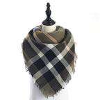 Sarah Express Women's Oversized Square Scarf Cashmere-like Double-Sided Shawl 140cm Woven Fall Winter Accessory