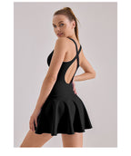 Sarah Express Women's High-Stretch Bodycon Mini Dress Anti-Ride-Up Athletic Sporty Summer Dress