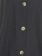 Sarah Express Women's Button-Front Vest - Linen Rayon Blend Side Slit for Casual & Work