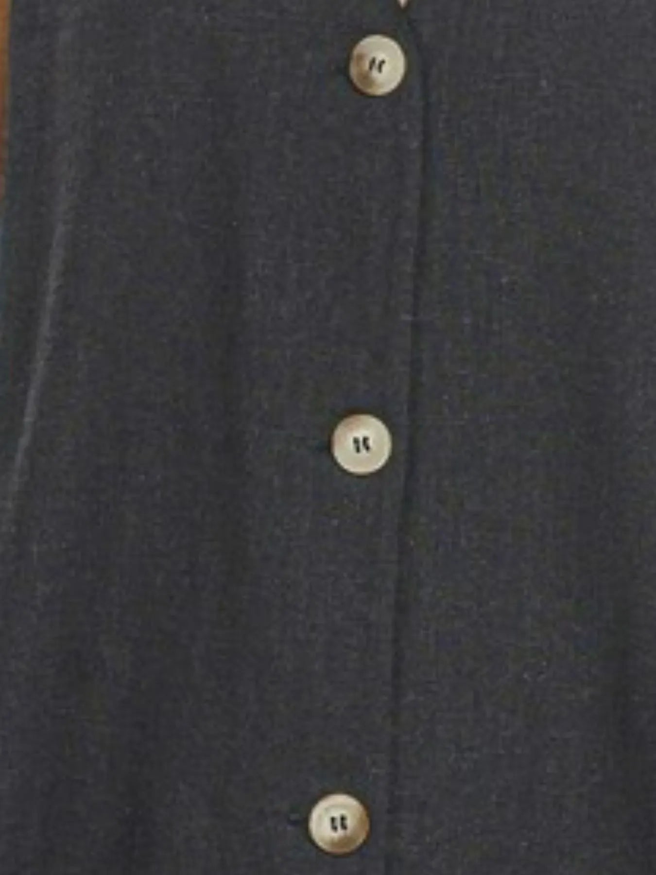 Sarah Express Women's Button-Front Vest - Linen Rayon Blend Side Slit for Casual & Work