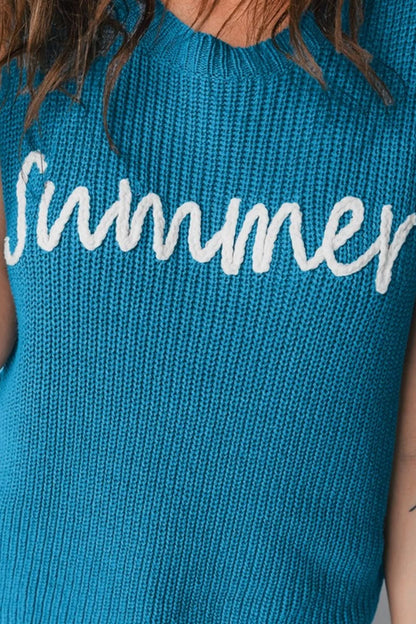 Sarah Express Women's Round Neck Sweater Vest