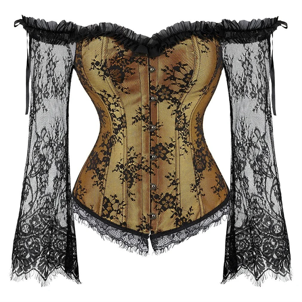 Sarah Express Lace Long Sleeve Fitted Top Seamless Ultra Thin Luxury Detail