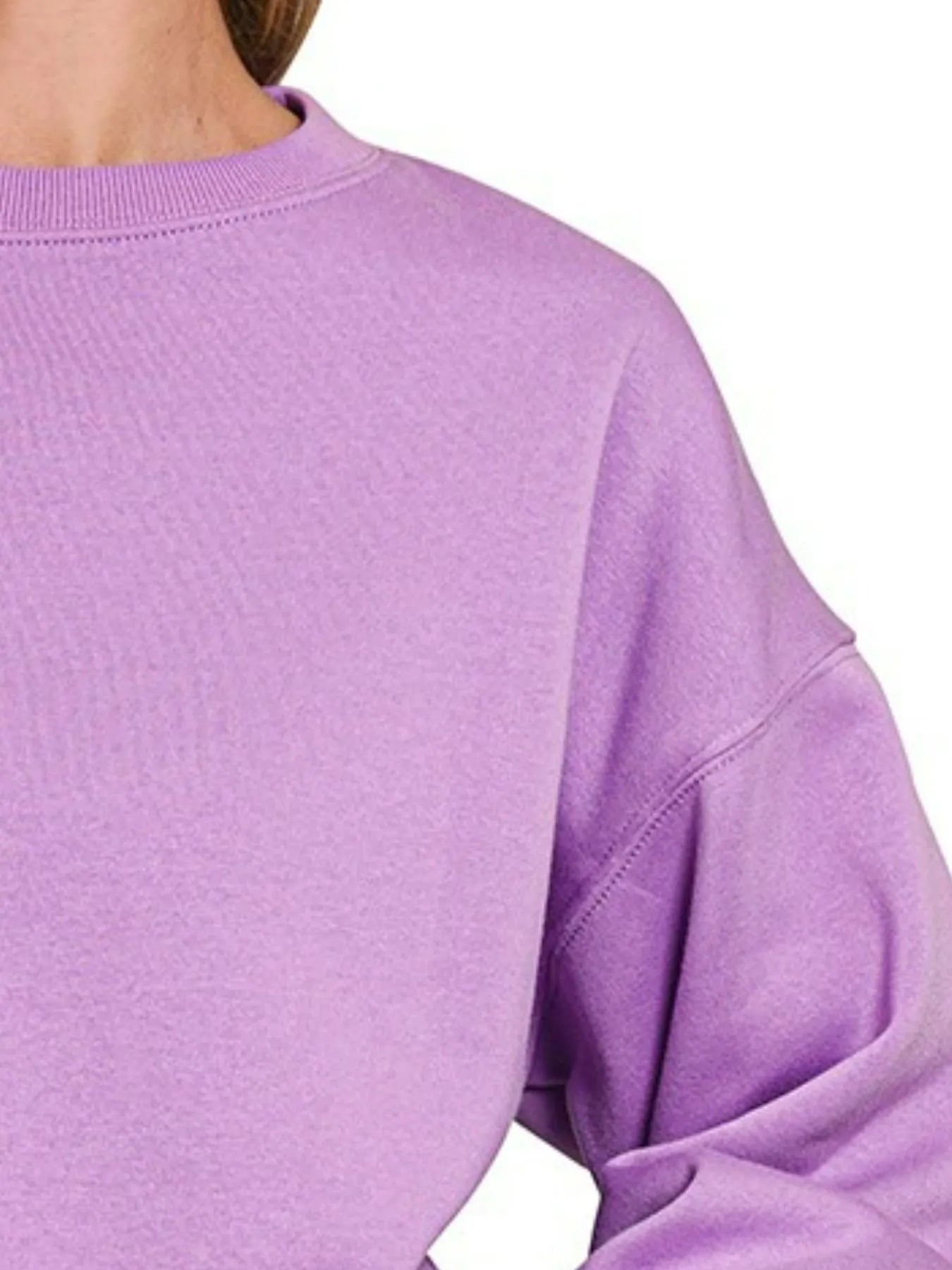 Sarah Express Women’s Oversized Fleece Crewneck Sweatshirt
