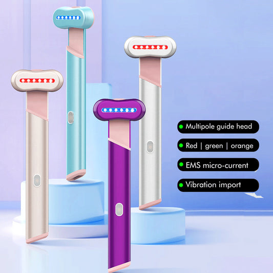 Sarah Express Electric Eye Massager with Red Light Therapy - Microcurrent Face Massage Tool with Therapeutic Warmth