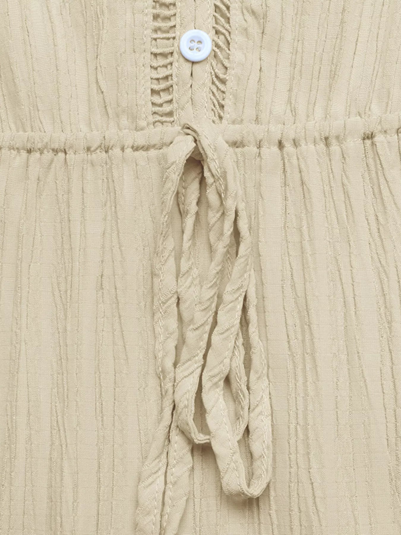 Sarah Express Women's Tiered V-Neck Long Sleeve Dress - Buttoned Midi Dress with Tie Detail