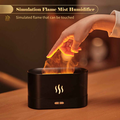 Sarah Express Flame Effect Aroma Diffuser Humidifier with LED Light - Ultrasonic Essential Oil Diffuser for Home Office Spa Yoga
