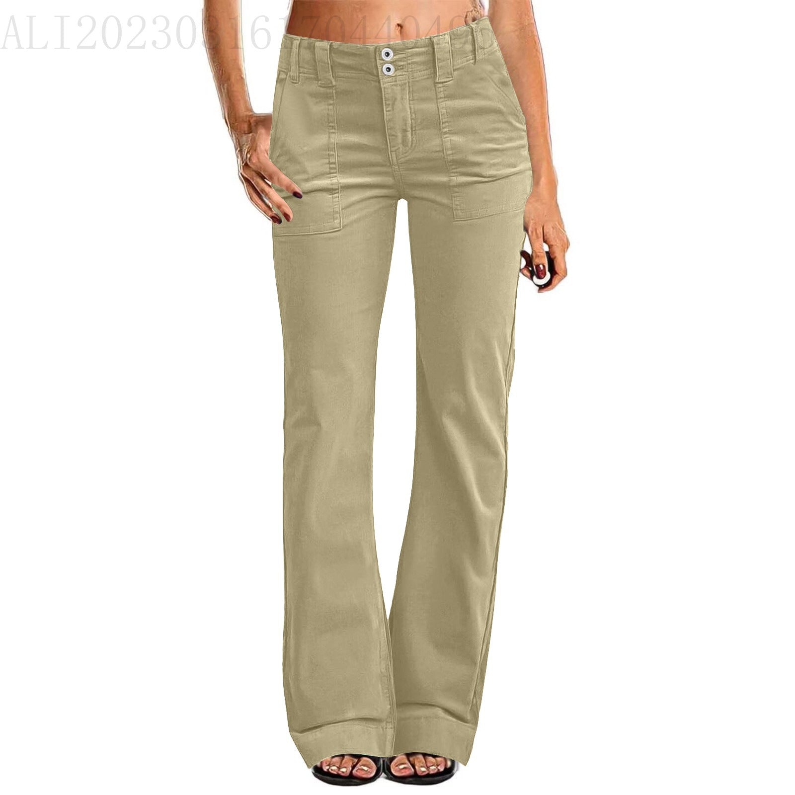 Sarah Express Lightweight Bootcut Athletic Pants Zipper Pocket Workout Leggings