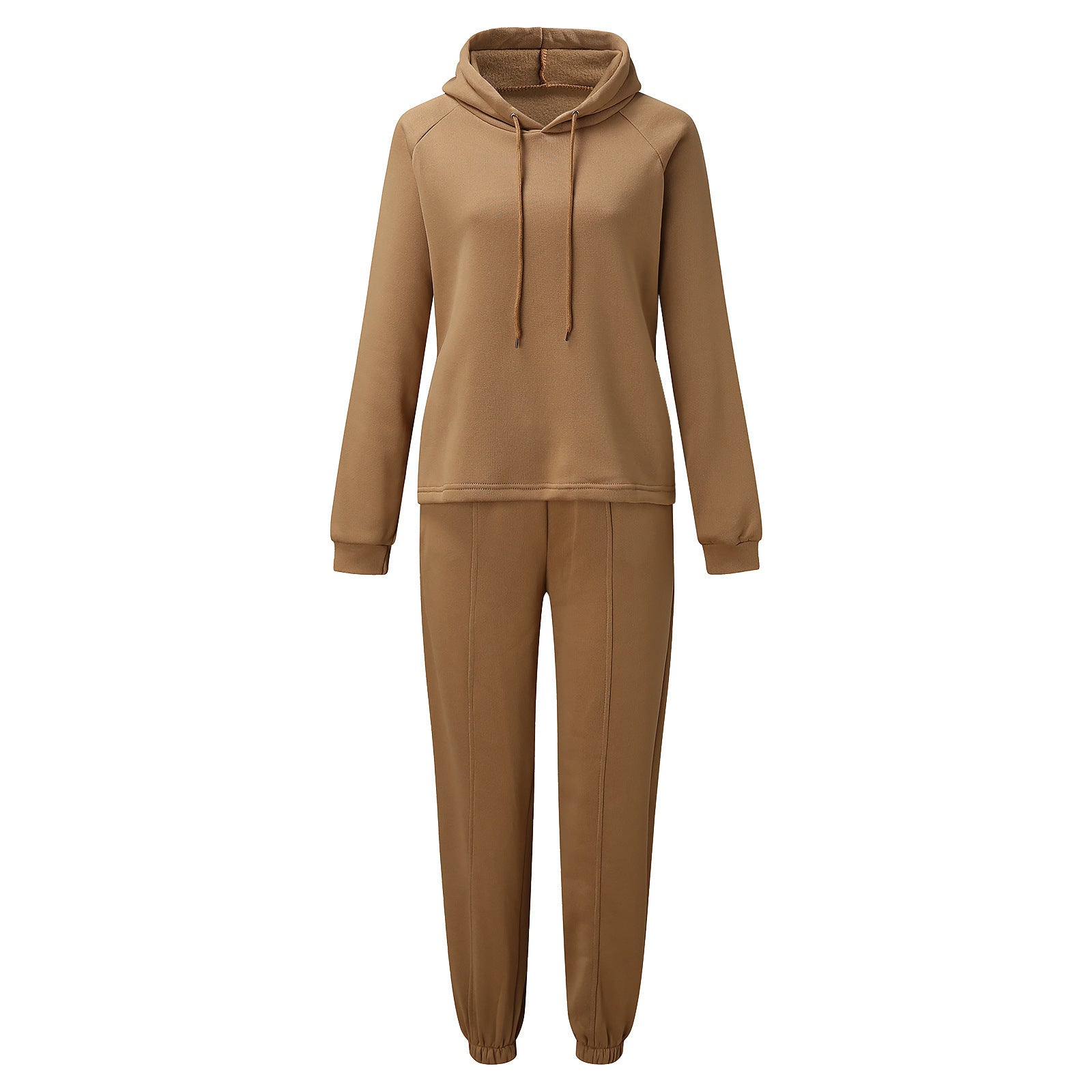 Sarah Express Women's Two-Piece Sweatsuit Set Fleece Top Straight Pants - Casual Athleisure Lounge
