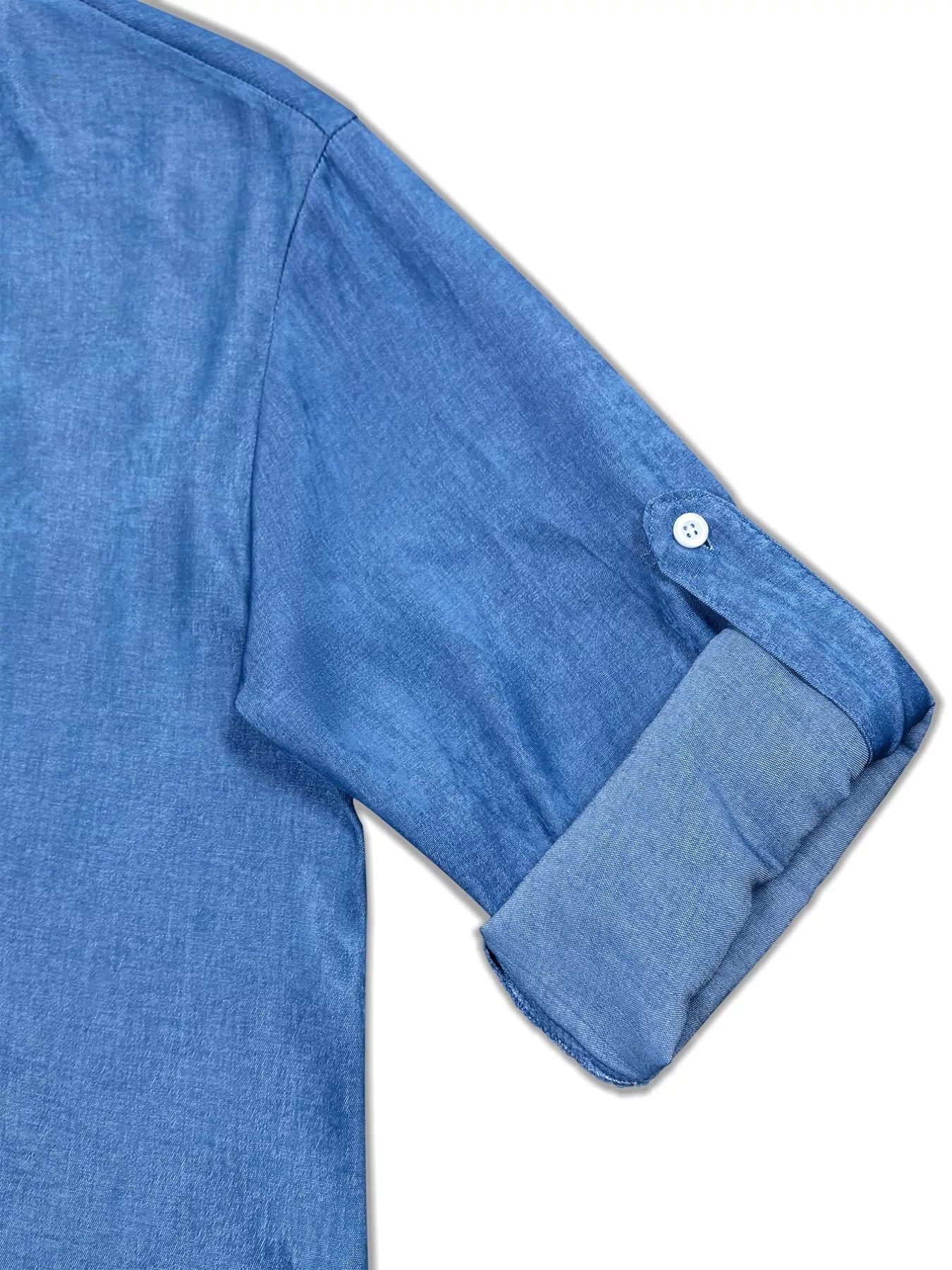 Sarah Express Women's Plus Size Collared Neck Half Button Blouse