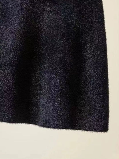 Sarah Express Women's Plush Knit Mini Skirt